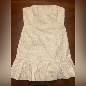 *NWT* Lilly Pulitzer White Eyelet Nautical Themed Mini Dress w/ ruffles sz 10